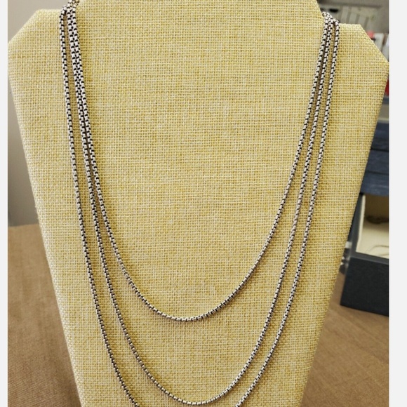 David Yurman Sterling Silver 72" Box Chain - Picture 2 of 2